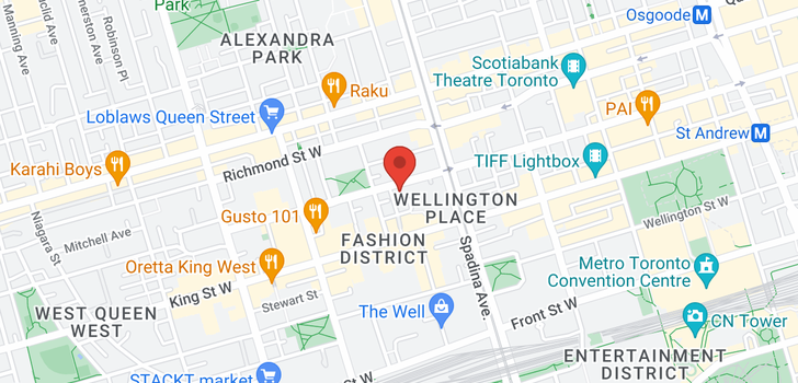 map of #PH 1006 -399 ADELAIDE ST